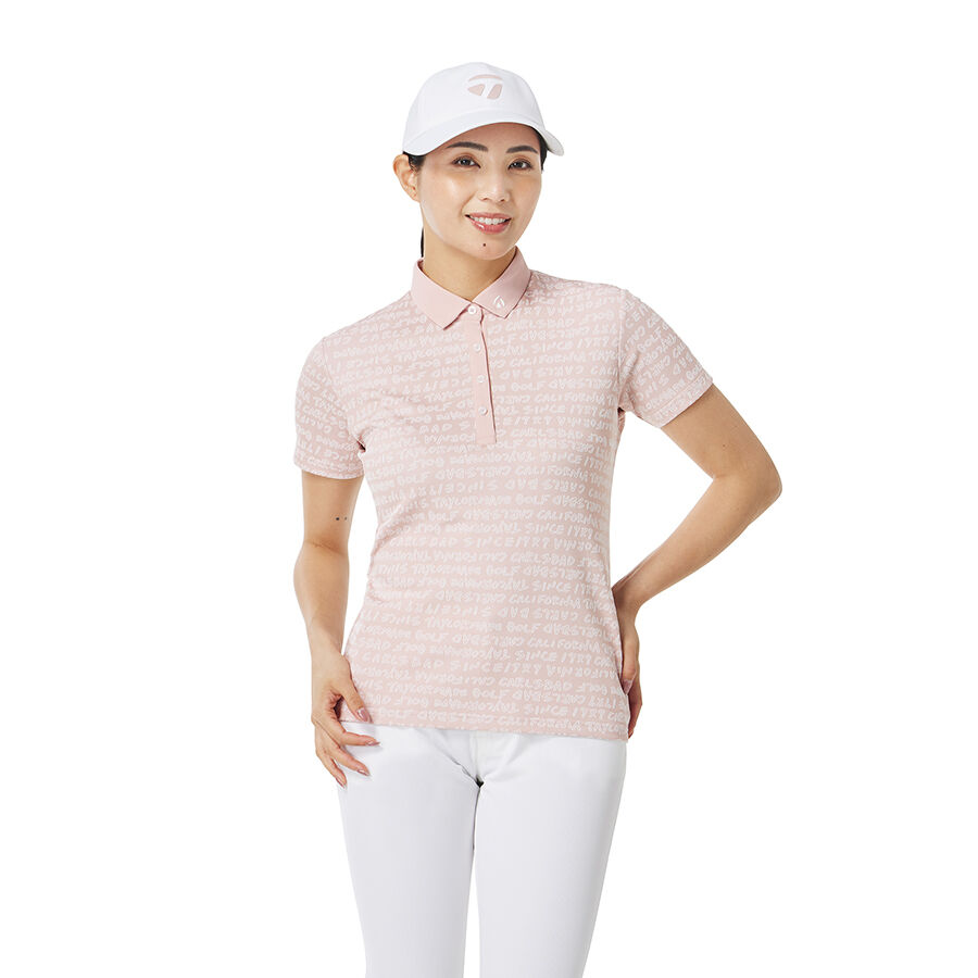 Ao-Polo-Golf-Nu-Wording-Jacquard-TL520-Mau-Hong-1 Áo Polo Golf Nữ Wording Jacquard TL520
