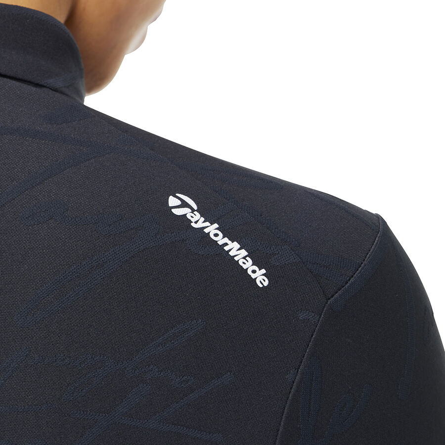 Ao-polo-ngan-tay-Golf-Nu-script-jacquard-Taylormade-TL789-Mau-Den-6