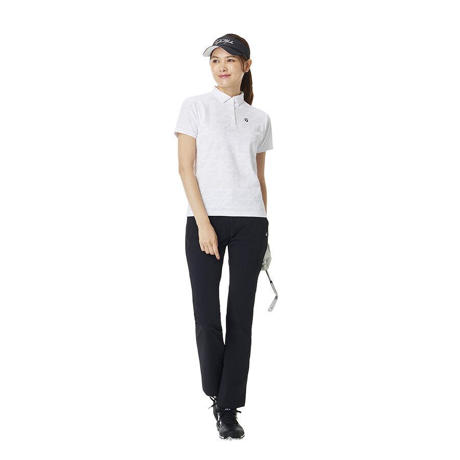 Ao-polo-ngan-tay-Golf-Nu-script-jacquard-Taylormade-TL789-Mau-Trang-2