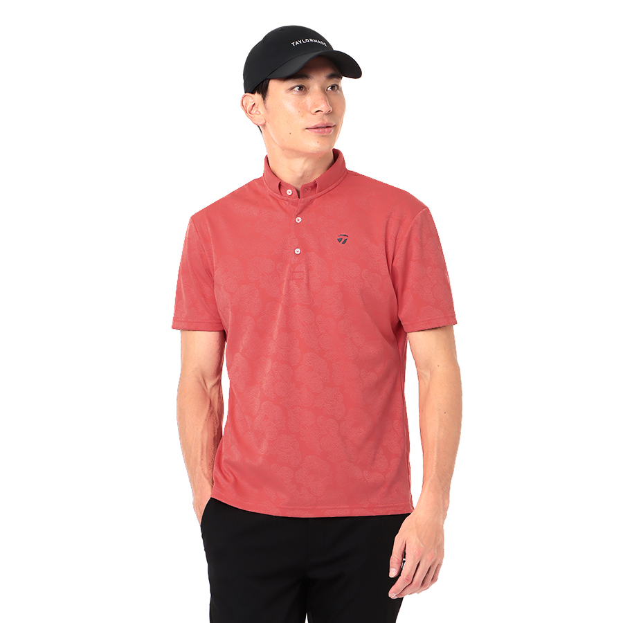 Flower-jacquard-SS-polo-1 Áo Polo Ngắn Tay Cho Nam TAYLORMADE Hoa Văn Flower Jacquard