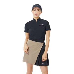 Áo golf nữ tay ngắn zip cổ Mandarin TaylorMade TL516