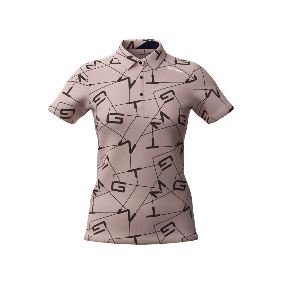 TJ197_N97224_0 Áo Polo Golf Cộc Tay Nữ Letter Graphic TJ197